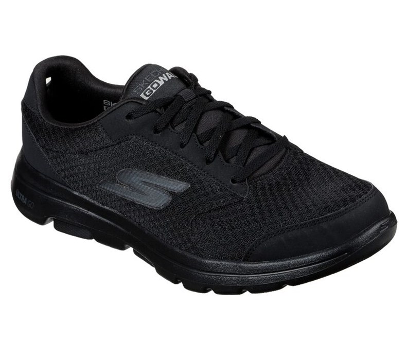 Skechers Herr Svarta Snörskor - Gowalk 5 - Qualify - Sverige (RVNKQ-2854)
